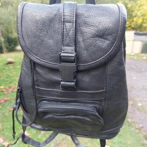 Genuine Leather Backpack Black Good Condition . Size 14''x10''